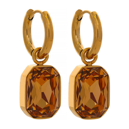 Geo Square Drop Earrings